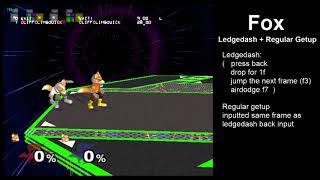 SSBM Study: Fox Ledge Getup + Ledgedash Comparison