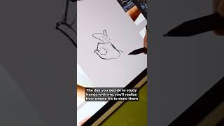 Learn to draw hands with me ✨👋 #howtodraw #art #drawing #tutorial #hands #study
