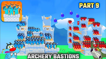 Oggy And Jack Playing Archery Bastions Game | With Bob And Shinchan | Oggy Game Part 9