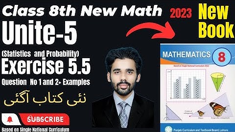 Exercise 5.5 Question No 1 and 2 of chapter 5 Class 8th Math New Book 2023|Probability||SNC