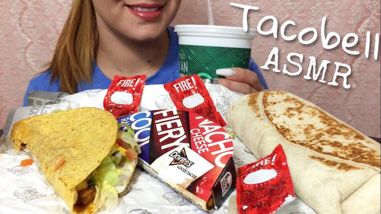 ASMR Tacobell (whispering) Eating Show | EatWithJas91