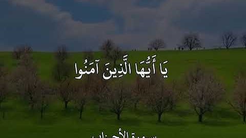 طفل صوت جميل سورة الأحزاب إِنَّ اللَّهَ وَمَلَائِكَتَهُ  يُصَلُّونَ عَلَى النَّبِيِّ