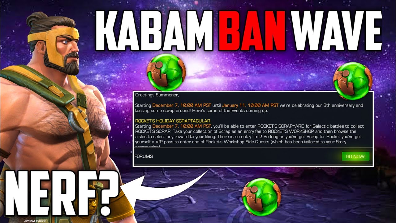 MCOC Kabam Ban Wave is Here Nerf Hercules? MARVEL CONTEST OF