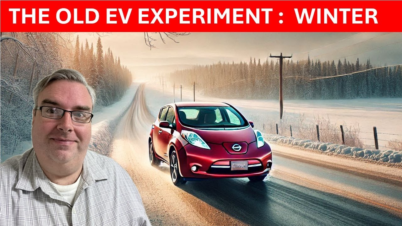 Испытание старого электромобиля в суровых зимних условиях — Nissan Leaf 2015 года.