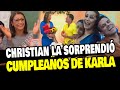 CHRISTIAN DOMINGUEZ SORPRENDIÓ A KARLA TARAZONA POR SU CUMPLEAÑOS 41