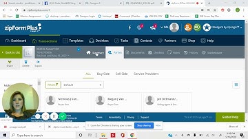 Zipforms Fill out the Parties Section