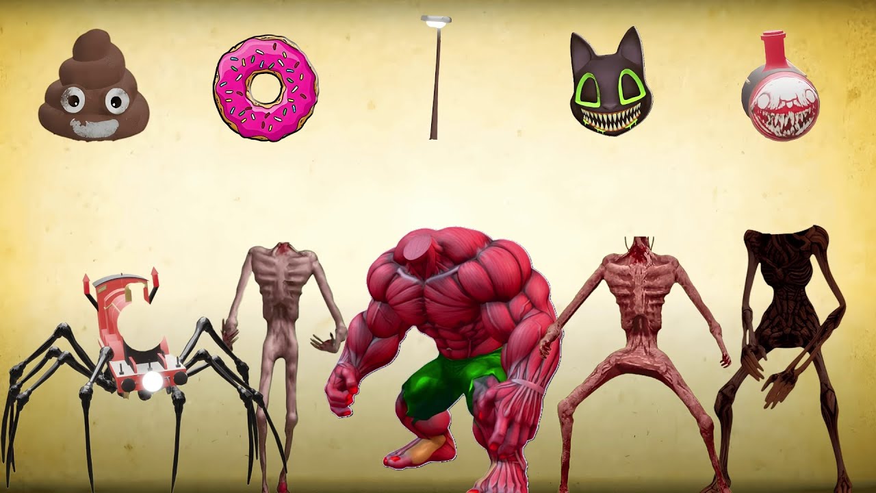 WRONG HEADS SIREN HEAD POOP, SIREN HEAD HOUSE, SIREN HEAD BRAIN EYE, SIREN HEAD OCTOPUS, SIREN HEAD