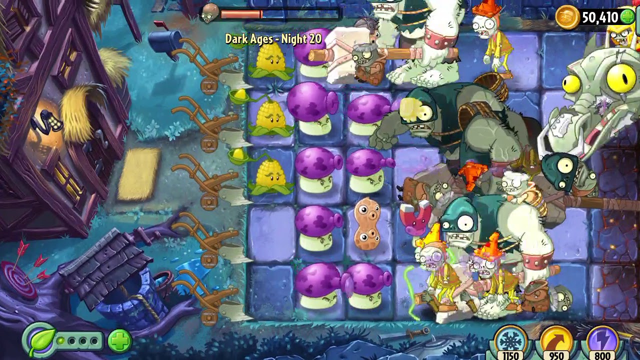 Plants VS Zombies 2 - ADVENTURE - Dark Ages - Night 20 - YouTube