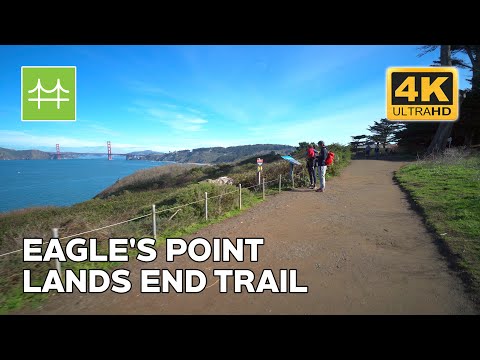 Eagle's Point at Lands End Trail in San Francisco, California USA 2021 - 🎧 Ambient [4K Walking Tour]