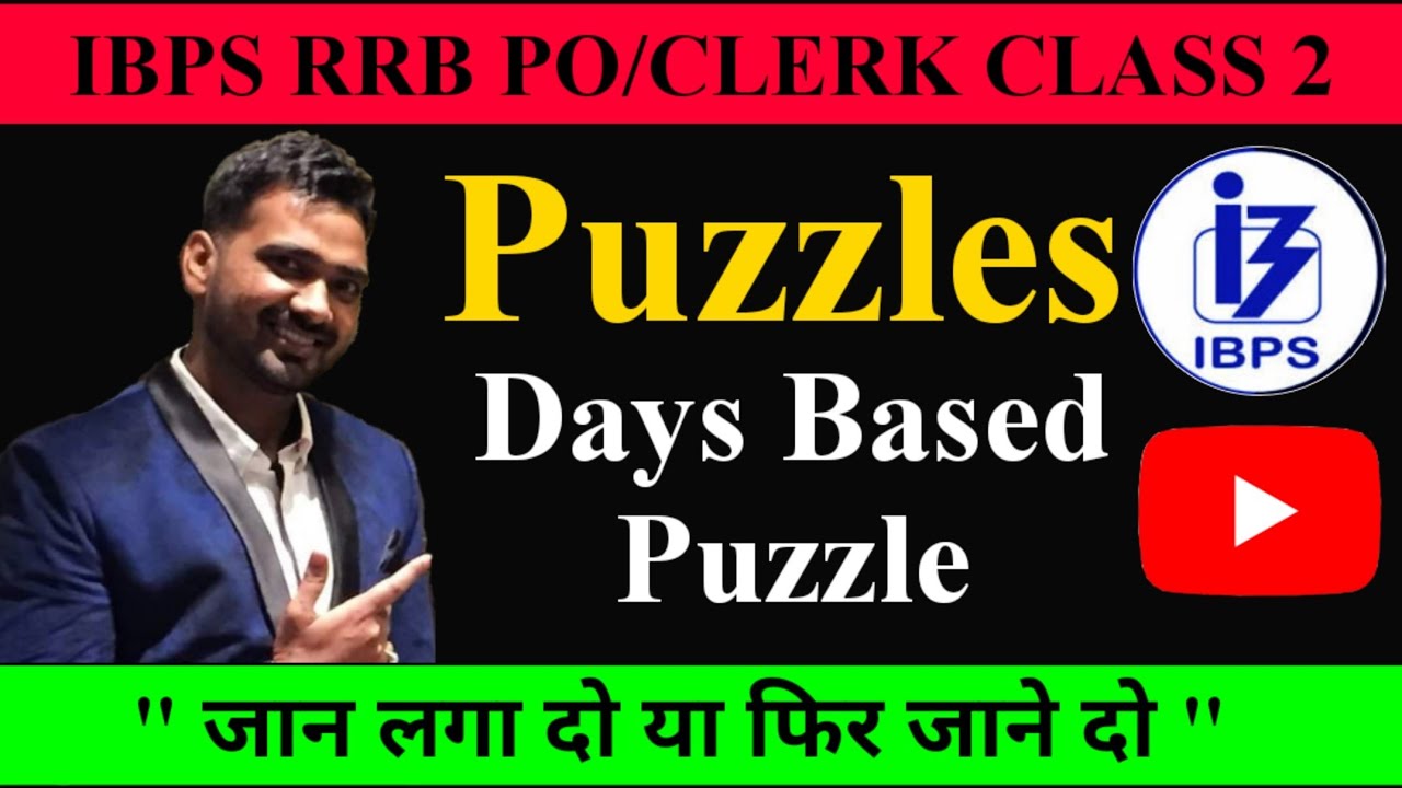 Puzzle Reasoning Trick in Hindi | Basics of puzzle | IBPS RRB PO/CLERK CLASS 2 | Days based Puzzle