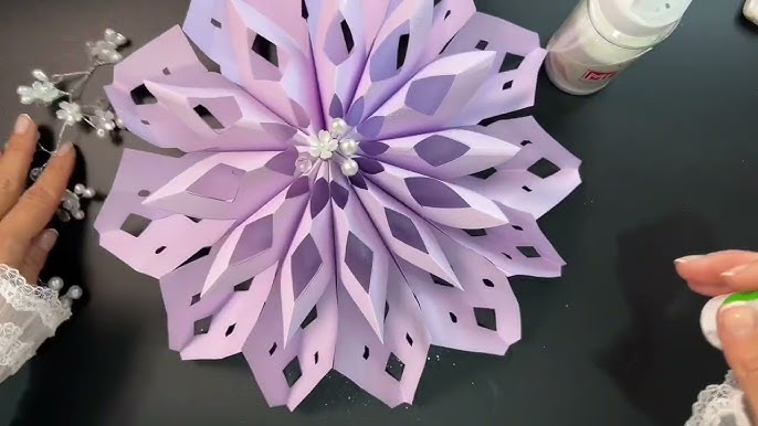 3D Snowflake Decorations ❄️ Paper Snowflakes Using Patterns 