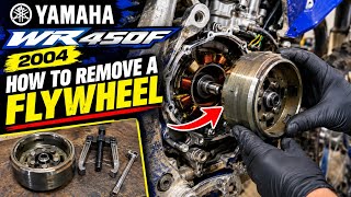 2004 Yamaha WR450F Flywheel & Starter Clutch Removal | Magneto Cover Removal