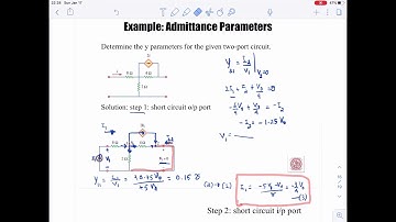 3.1.4  An Example to Find Y Parameters of the Two-Port Circuits