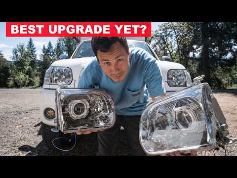 I Finally Upgraded My First Gen Tundra's Dim Headlights (Desert Wolf Retrofits)