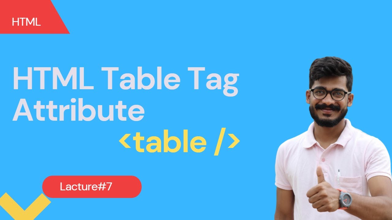HTML Table Tag Tutorial in Hindi - Part I - YouTube
