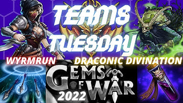Gems of War 6 TEAMS World Event Faction Blue Guild Wars | Wyrmrun Draconic Divination URnv