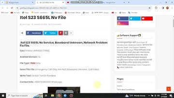 Itel S23 S665L Nv File Baseband Unknown, No Service Fix