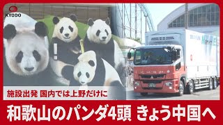 和歌山のパンダ4頭、きょう中国へ　施設出発、国内では上野だけに