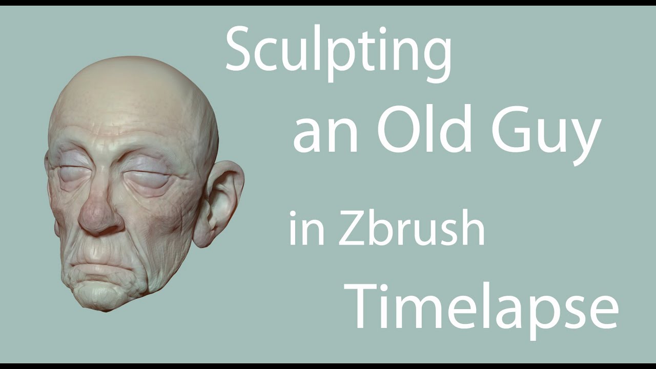 Sculpting an old guy face timelapse