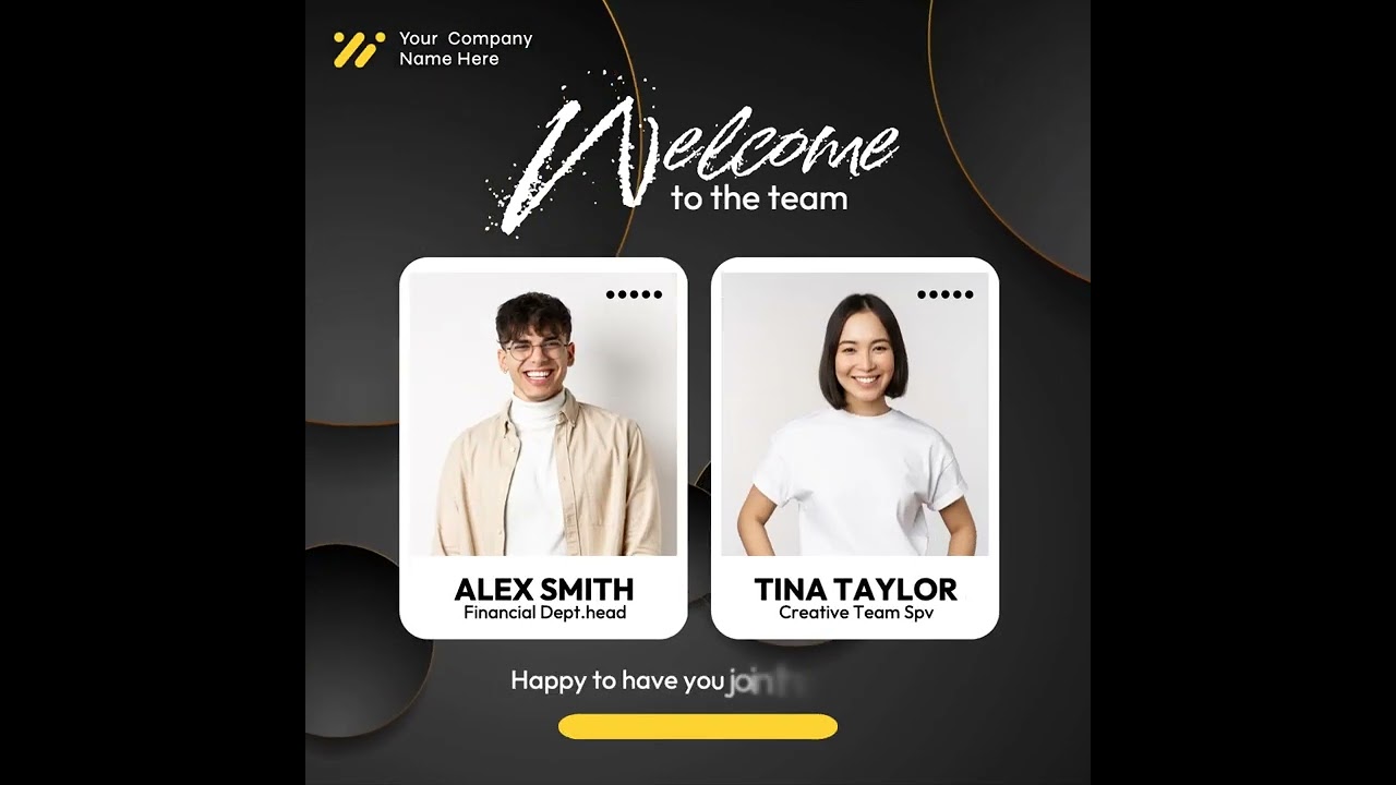 Free Welcome to the Team Business Linkedin Post Video Template - FlexClip