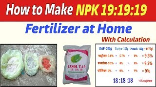 How to make NPK 19:19:19 fertilizer at Home