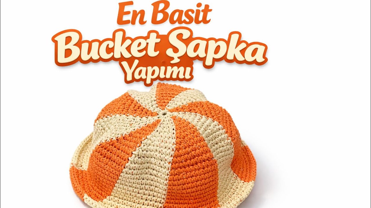 Örgü severler  🧡🤍 🧡 Kağıt İpten Bucket Şapka Yapıyoruz✨✨✨