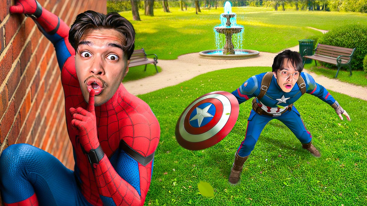 On a fait un CACHE-CACHE de Super-Héros !