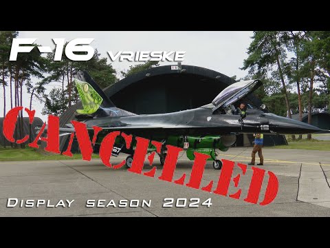 4K???  F-16 VRIESKE Belgian Solo Display Season 2024 CANCELLED.Also the end of the F-16 Solo Display