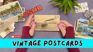 History Facts ASMR / Calm Reading, Relaxing Sorting, Fun Organizing & Vintage Postcards #asmrvideo