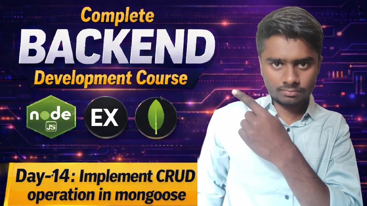 Day-14: Implement the CRUD operation in mongoose DB | Complete Backend Development Course| Day-14
