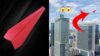 200 Feet Paper Airplane! How To Make a Paper Airplane That Flies Far