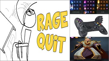 Dota 2 Invoker with controller some one rage quits