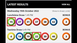 Prediction for UK49's on 2022-10-20