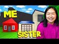 ROBLOX BLOXBURG MY SISTER VS ME BUILD OFF CHALLENGE!!