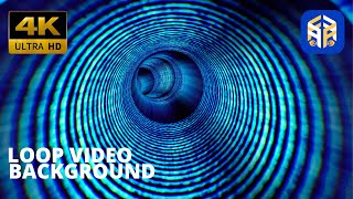 Free 4K Loop Video Background Futuristic technology tunnel of streaming data No Copyright