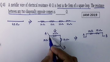 Current & electricity | Problem 1 | IIT JAM BT 2019 solved | Qs. no. 48