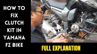 How to fix clutch kit in Yamaha FZ bike | RK Servicing point