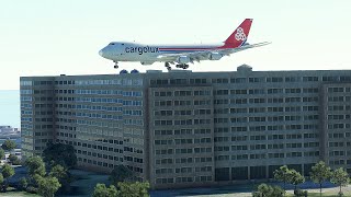 Cargo Airplane Nearly Touched The Huge Building Just Before Extremely Hard Landing