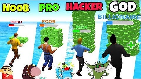 Money run 3D NOOB Vs PRO Vs HACKER #moneyrun3d #games #viral
