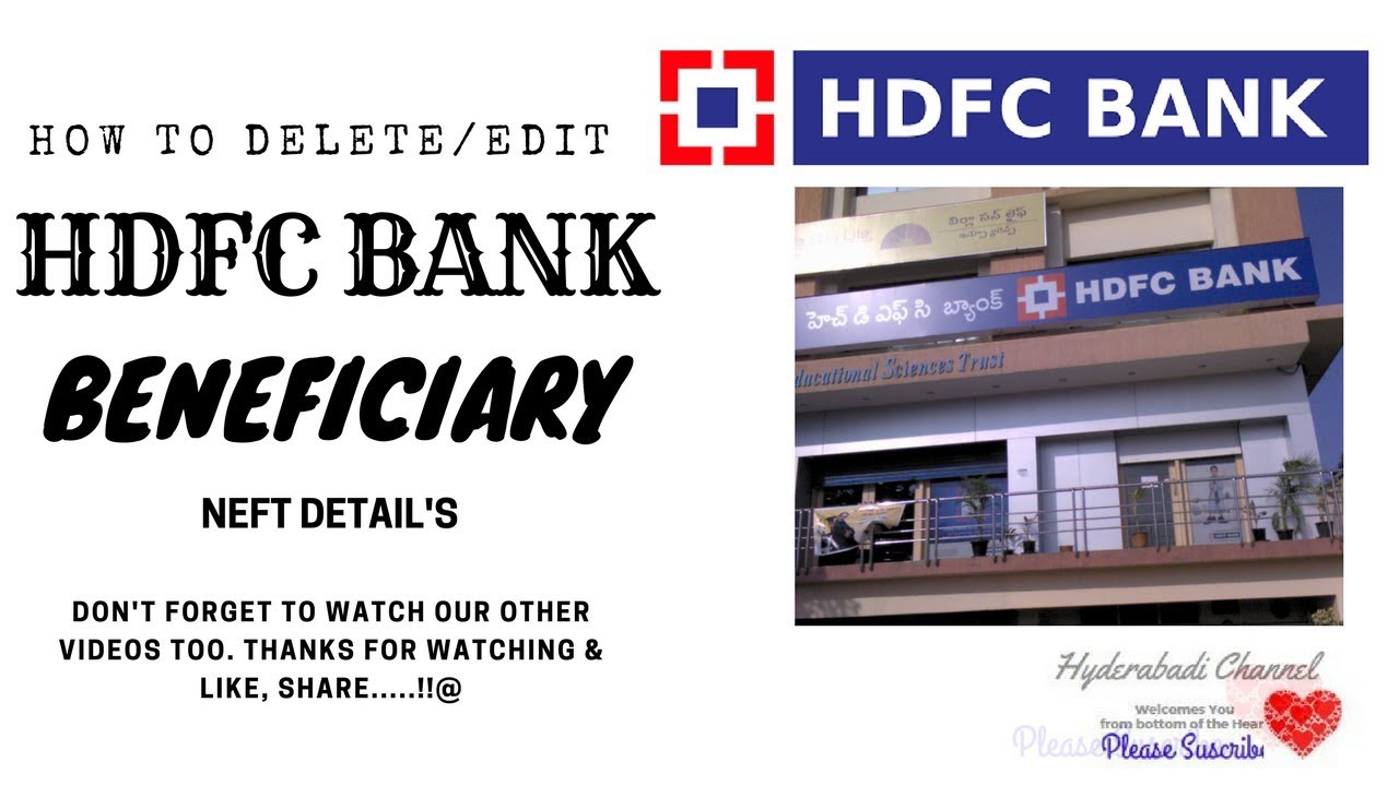 how to beneficiary in hdfc