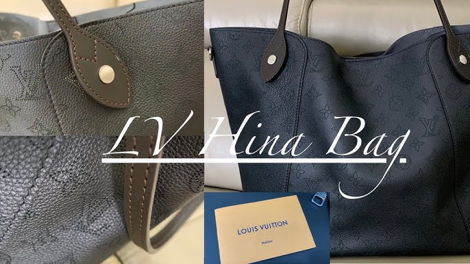 M54351 Louis Vuitton Mahina Leather Hina PM-Galet Gray