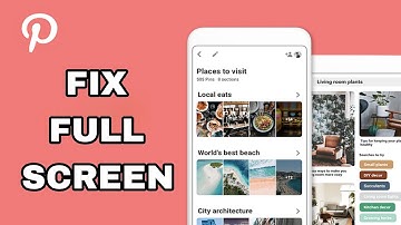 How To Fix And Solve Full Screen On Pinterest Lite App | Final Solution