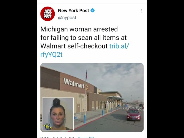 Michigan woman arrested for failing to scan all items at Walmart self-checkout