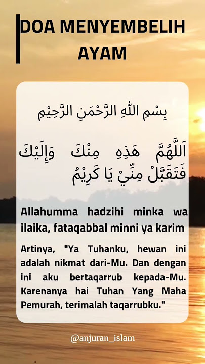 DOA MENYEMBELIH HEWAN(AYAM)#shorts#islam