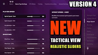 NEW EA FC 26 Tactical View Realistic Sliders For All Matches
