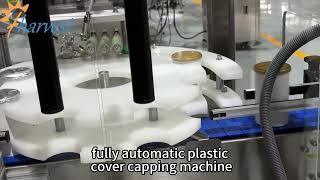 Famous Turntable dust cover cappingmachine with door opening stop function,auto plastic cover cappermachine Profile