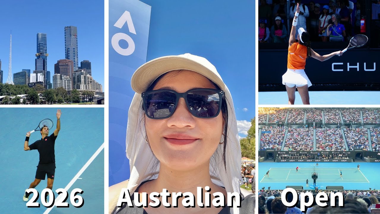2026 Australian Open Vlog | Federer returns | Watching tennis matches like a pro