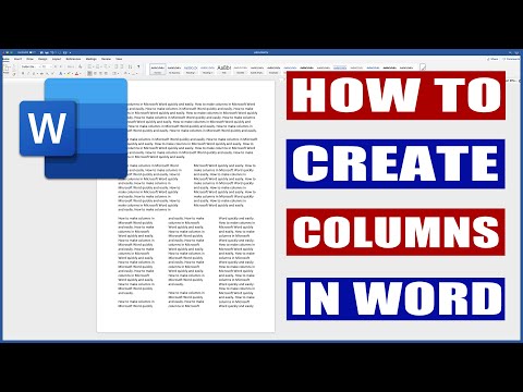 How to create columns in Word | Microsoft Word Tutorials