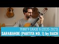 Sarabande from partita no 1 in b minor by bach  trinity grade 6 classical guitar 20202023