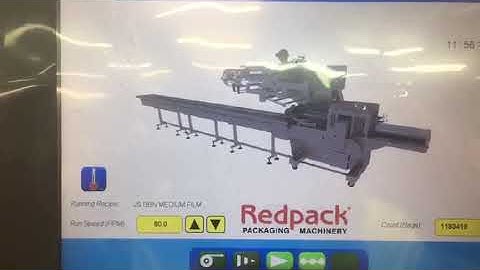 Redpack P325E-FI flowrapping apples with no tray at 80 packs per minute